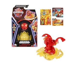 Bakugan Special Attack Dragonoid Red & Yellow Transforming‎ Toy NIB